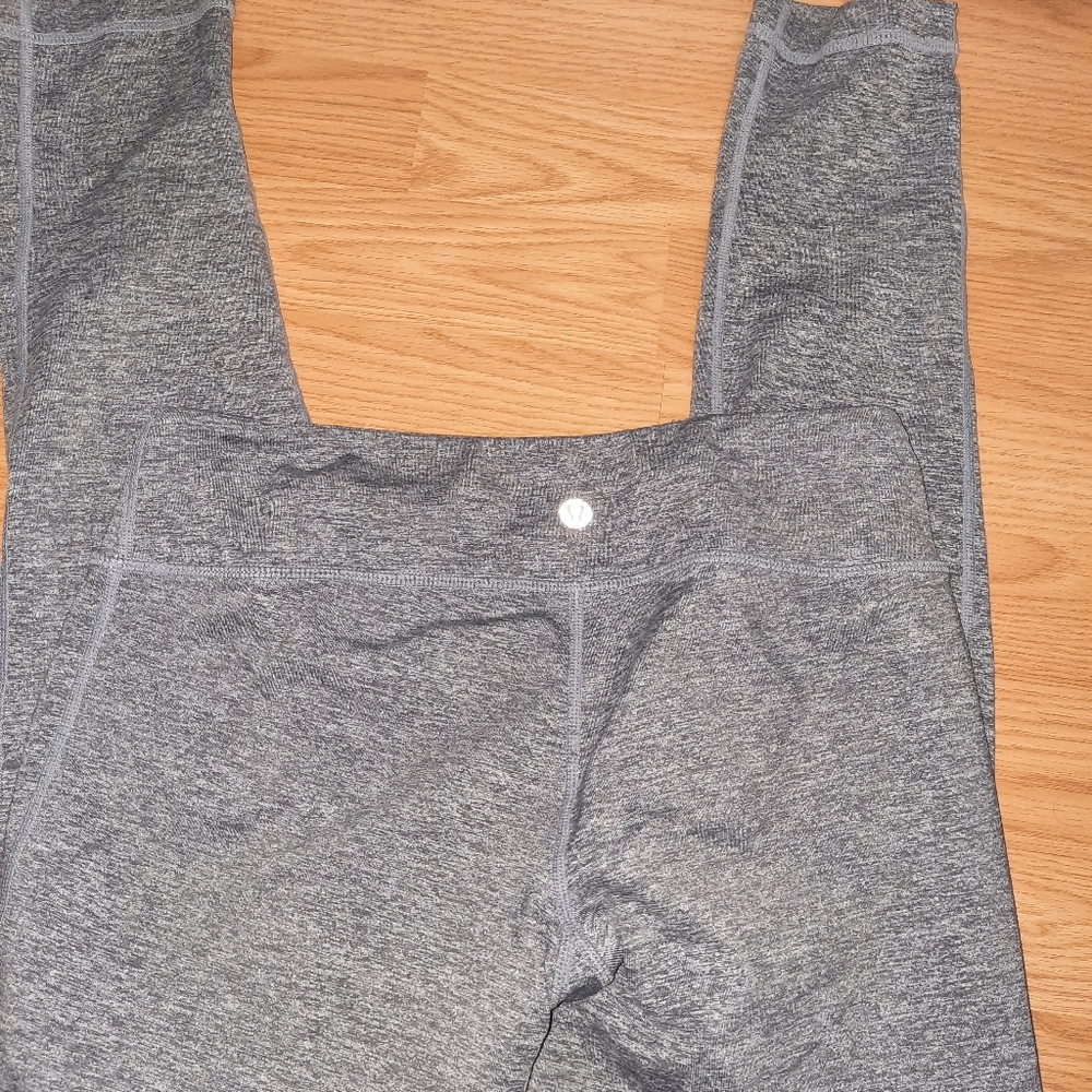 Lululemon Wunder Under Heather grey tights